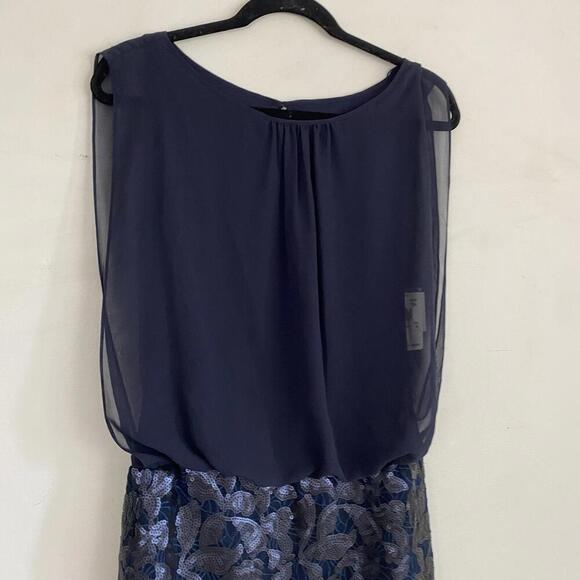 Aidan Aidan MATTOX navy blouson mini dress - Picture 5 of 7
